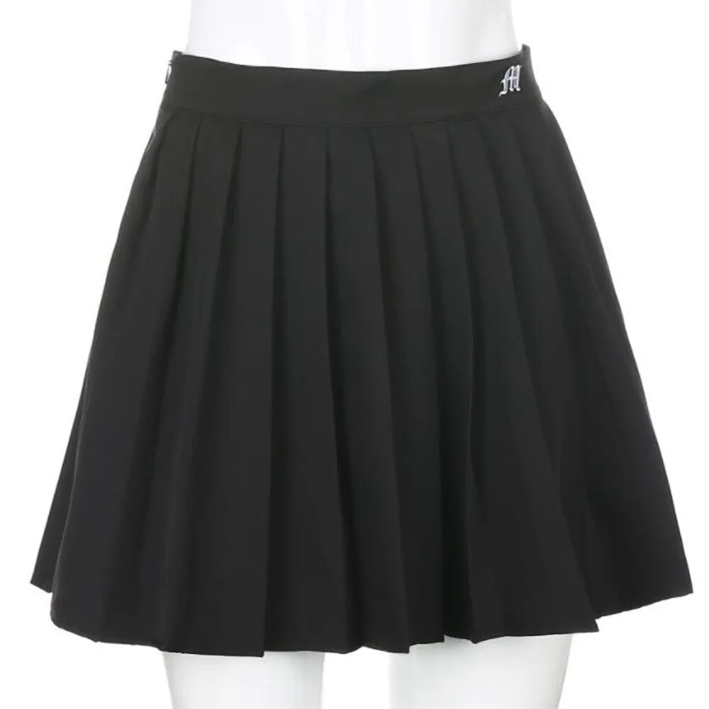 Japanese Style Sexy Cheerleader White Nightclub Pleated Mini Skirts