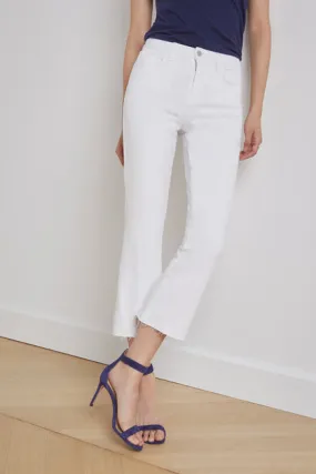 KENDRA CROP FLARE - BLANC