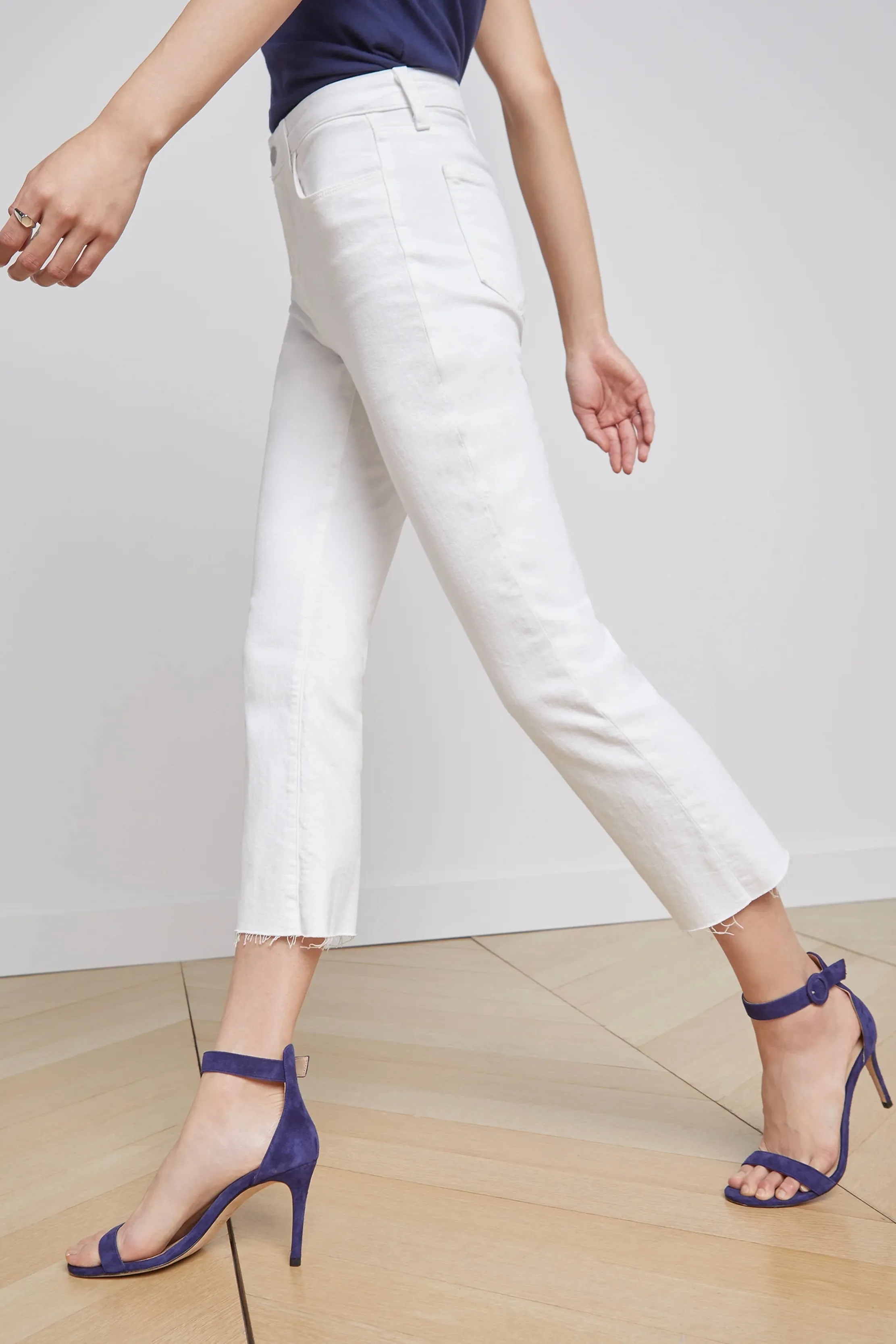 KENDRA CROP FLARE - BLANC