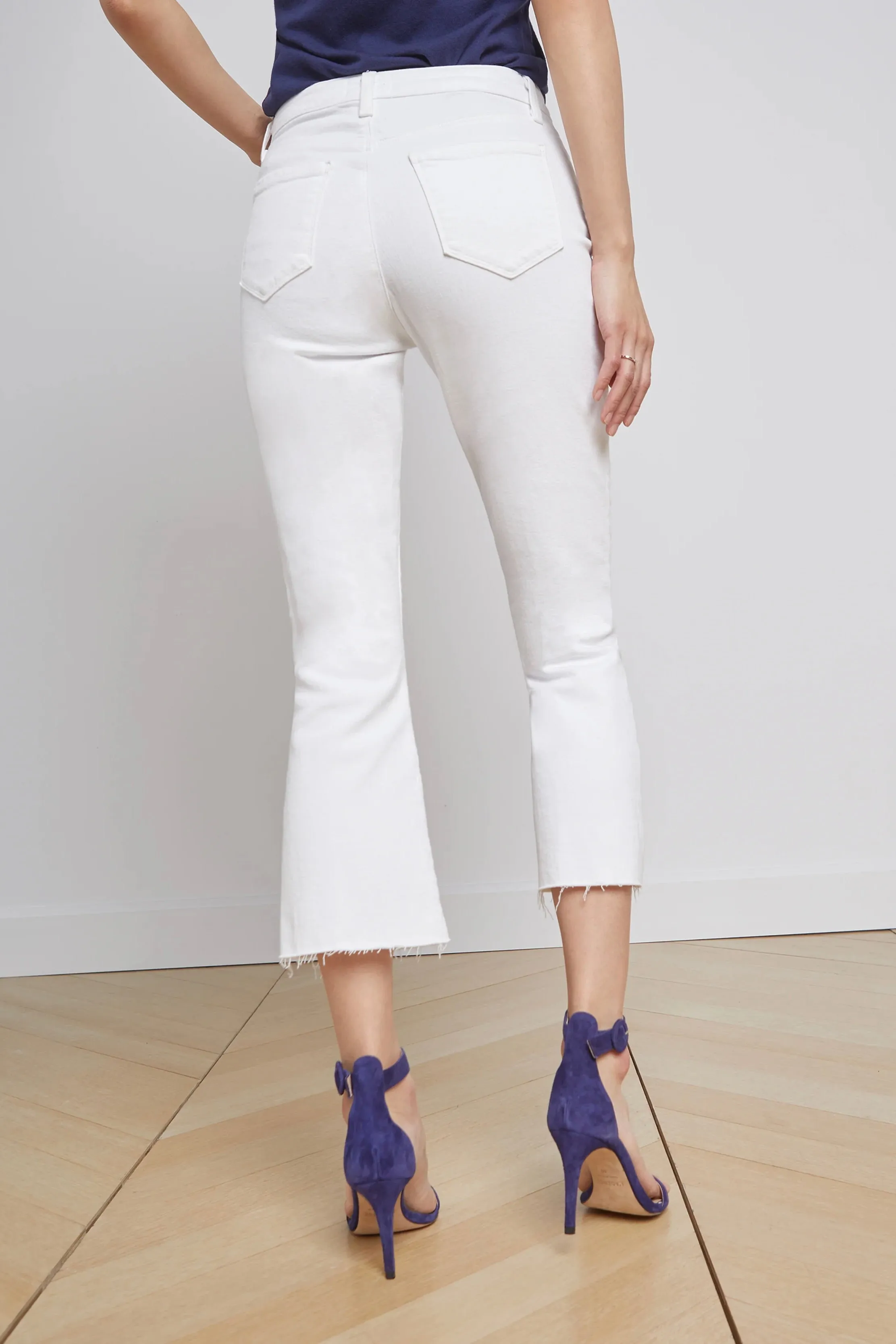 KENDRA CROP FLARE - BLANC