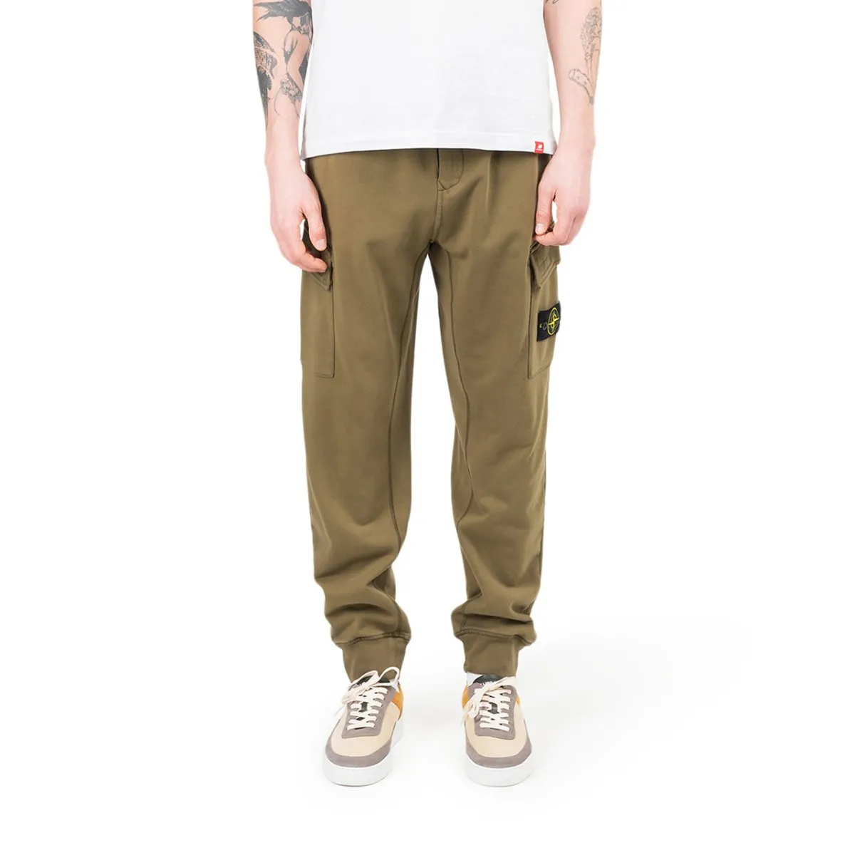 Khaki Fleece Pants by Stone Island