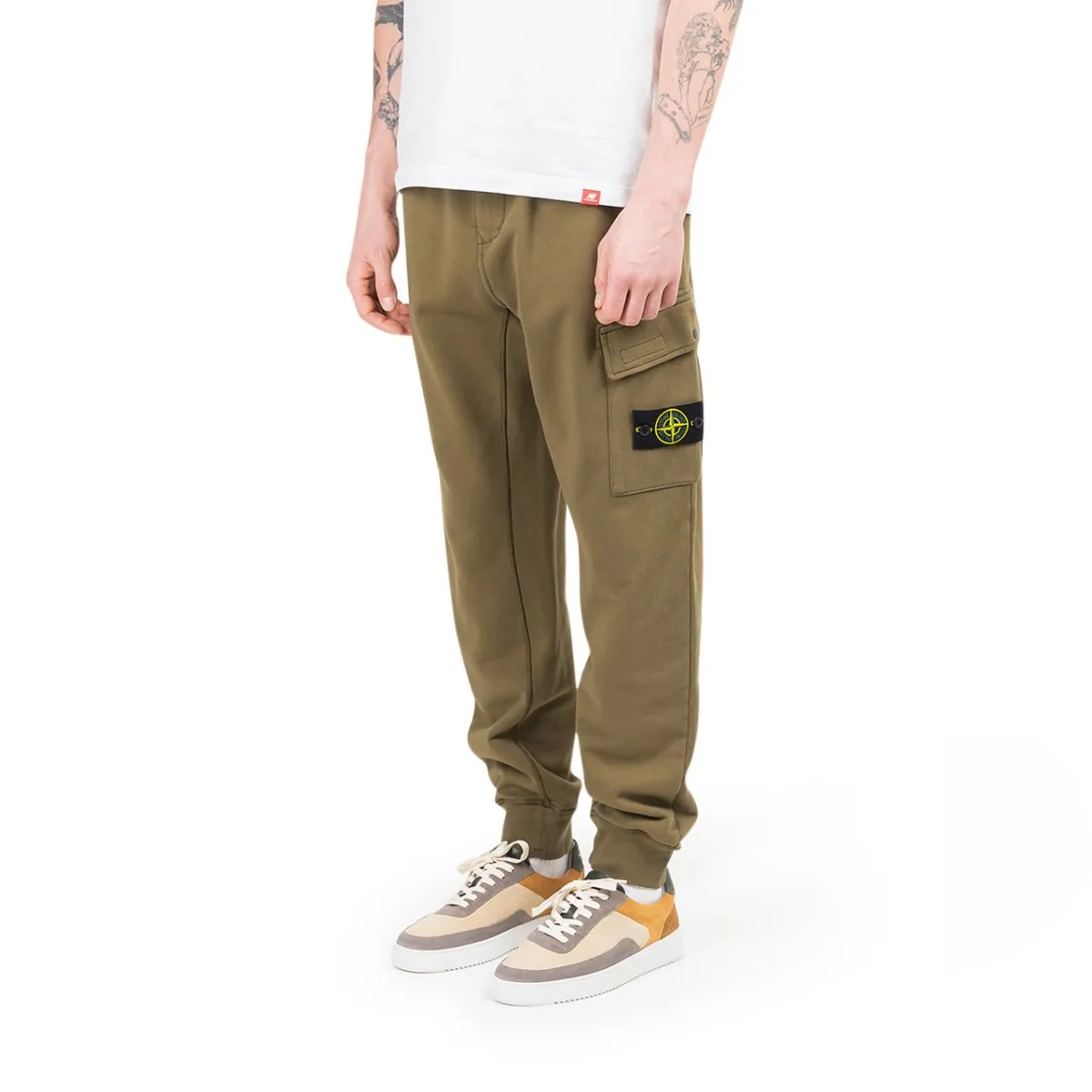 Khaki Fleece Pants by Stone Island