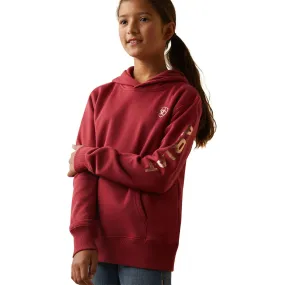 Earth Red Arm Logo Kids Hoodie