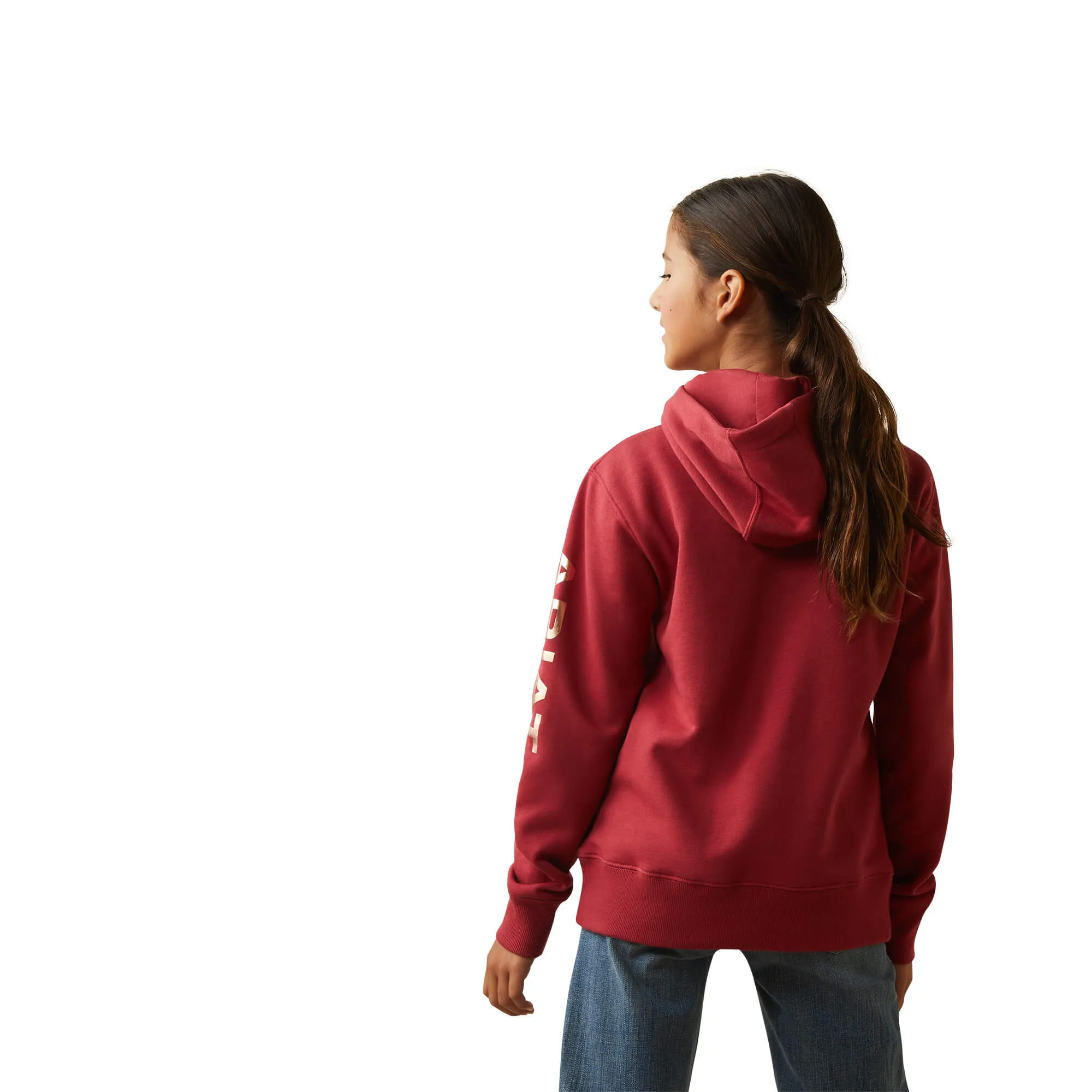 Earth Red Arm Logo Kids Hoodie