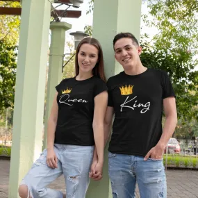 King And Queen Couple T-Shirts