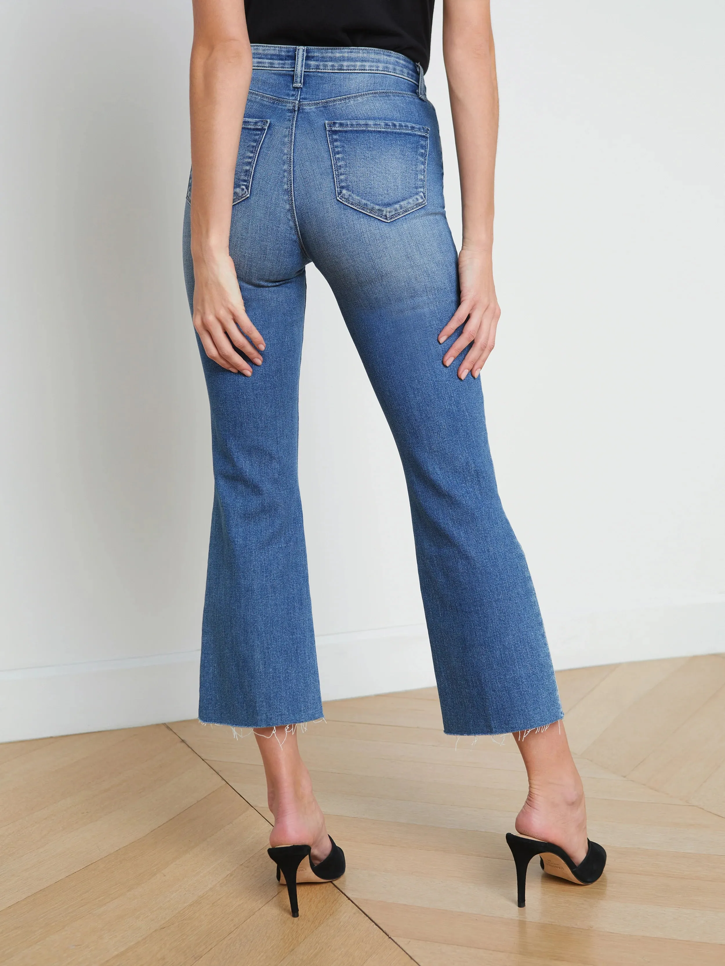 L’agence - Kendra High Rise Cropped Flare Jeans - Laguna