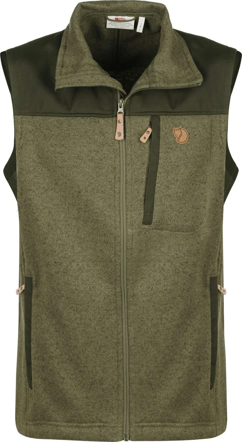 Laurel Green-deep Forest Men's Buck Fleece Vest in M