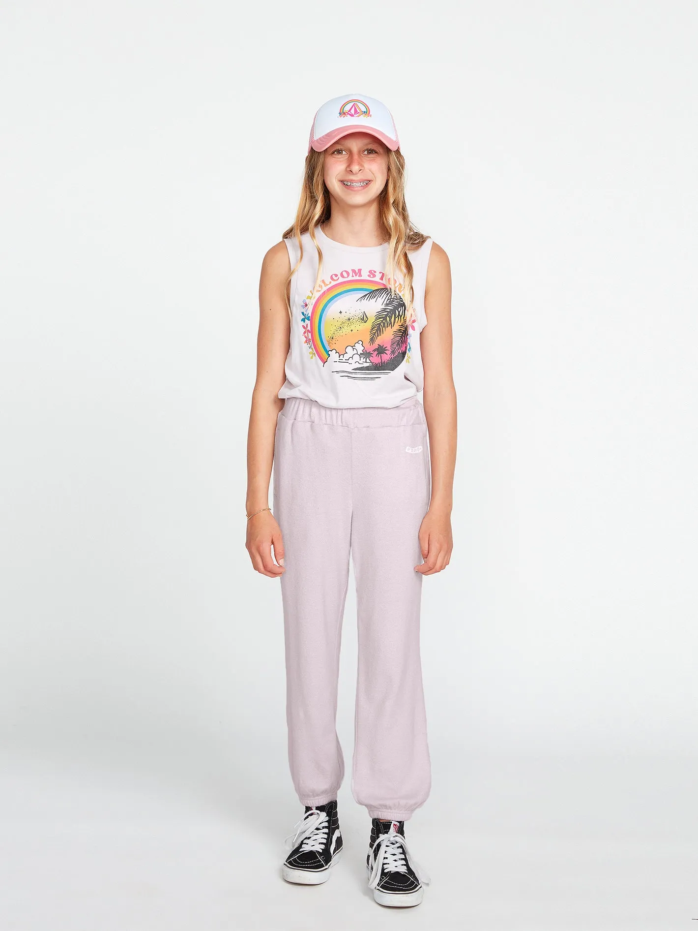 Lavender Girls' Lived In Lounge Fleece Pants