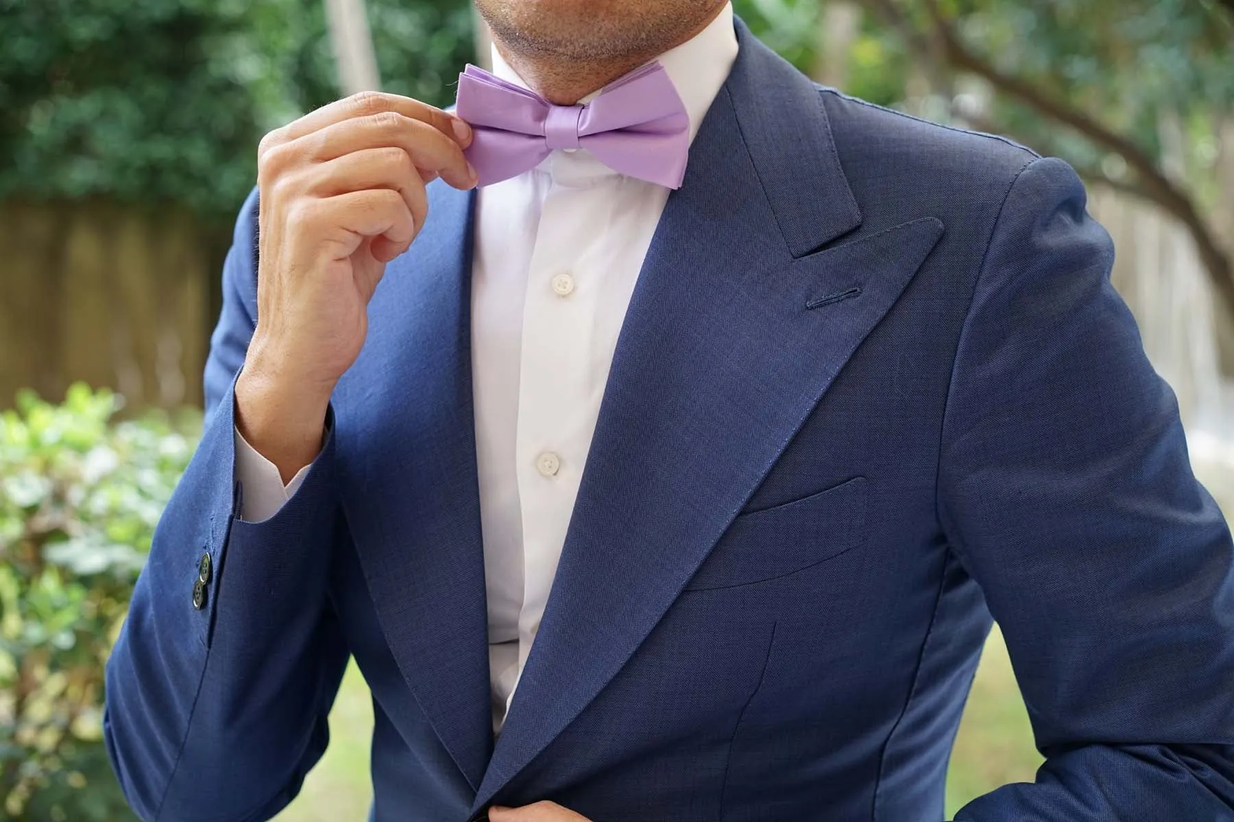 Lilac Purple Cotton Bow Tie