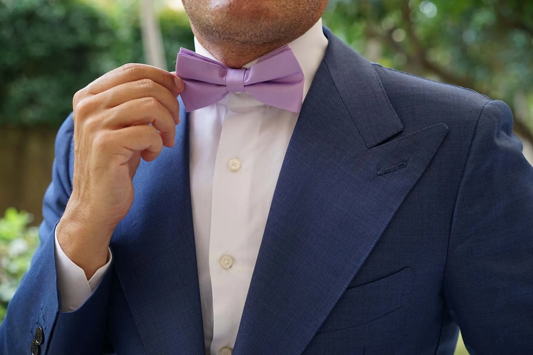 Lilac Purple Cotton Bow Tie