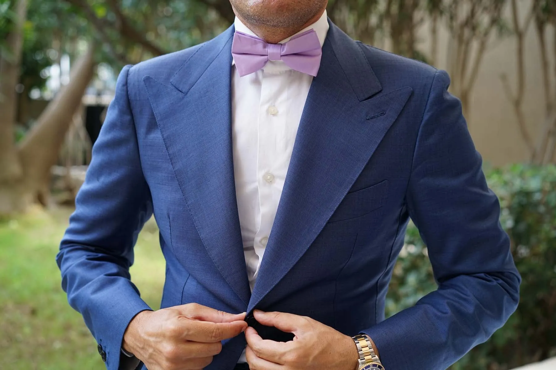 Lilac Purple Cotton Bow Tie