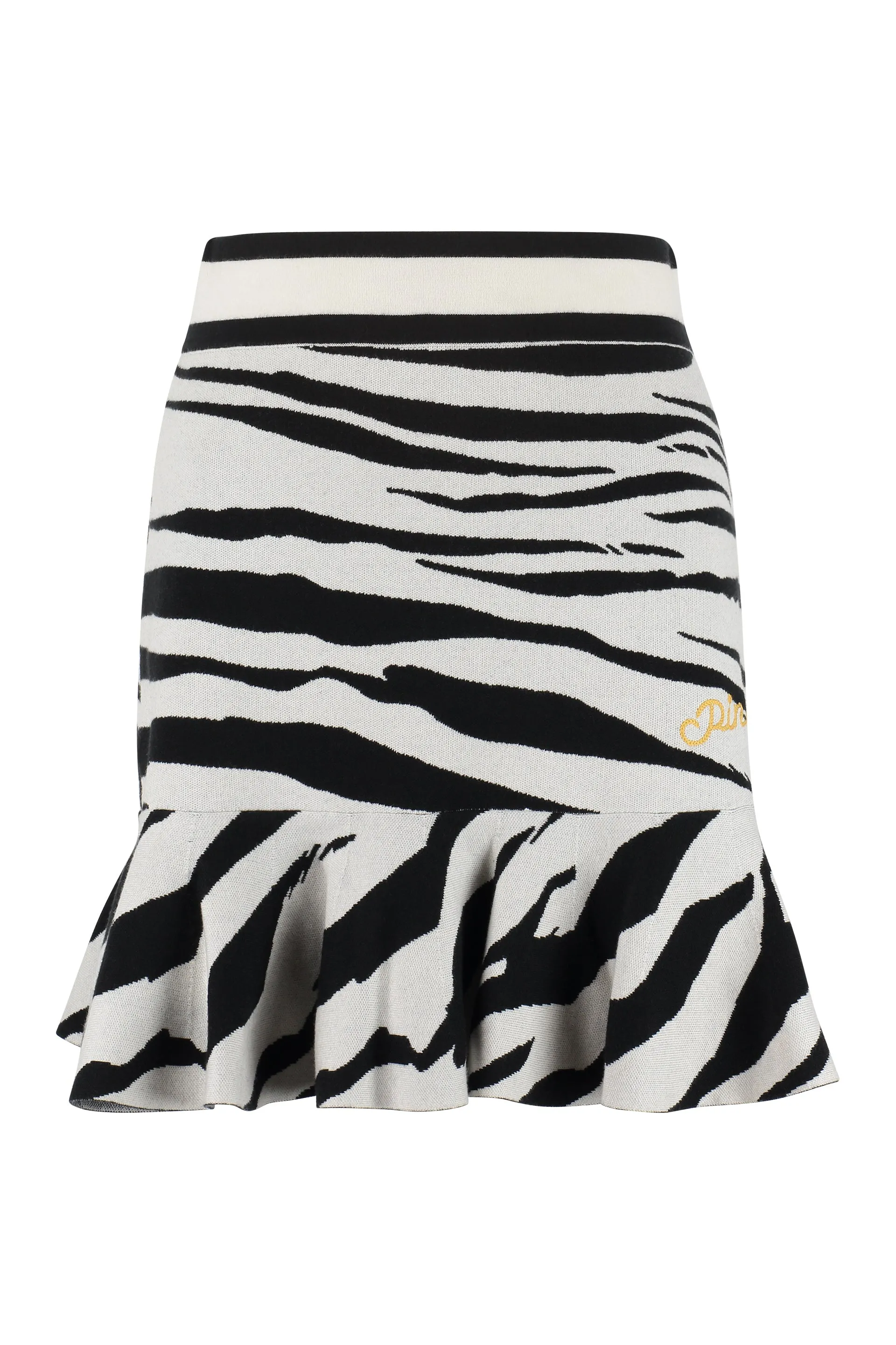 Embroidered Zebra Mini Skirt