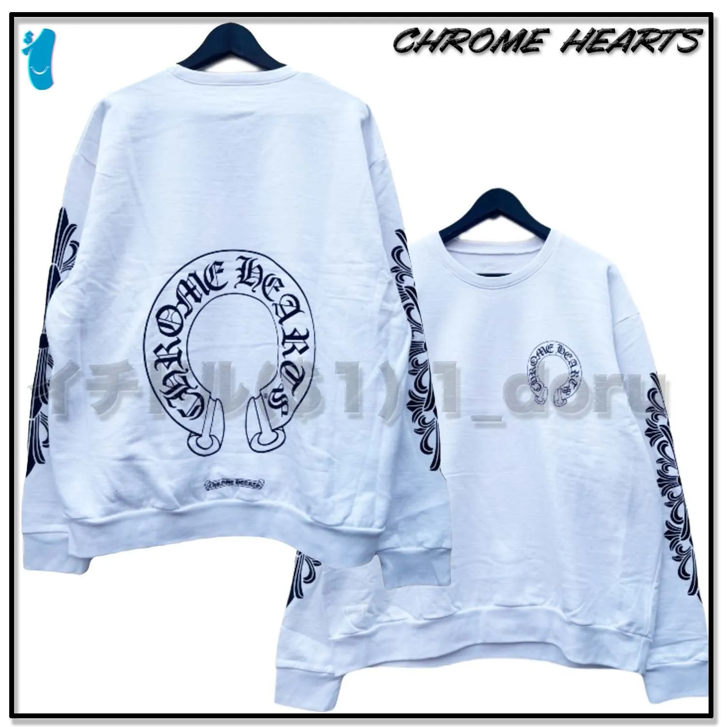 Unisex Cotton Logo Sweatshirts by CHROME HEARTS