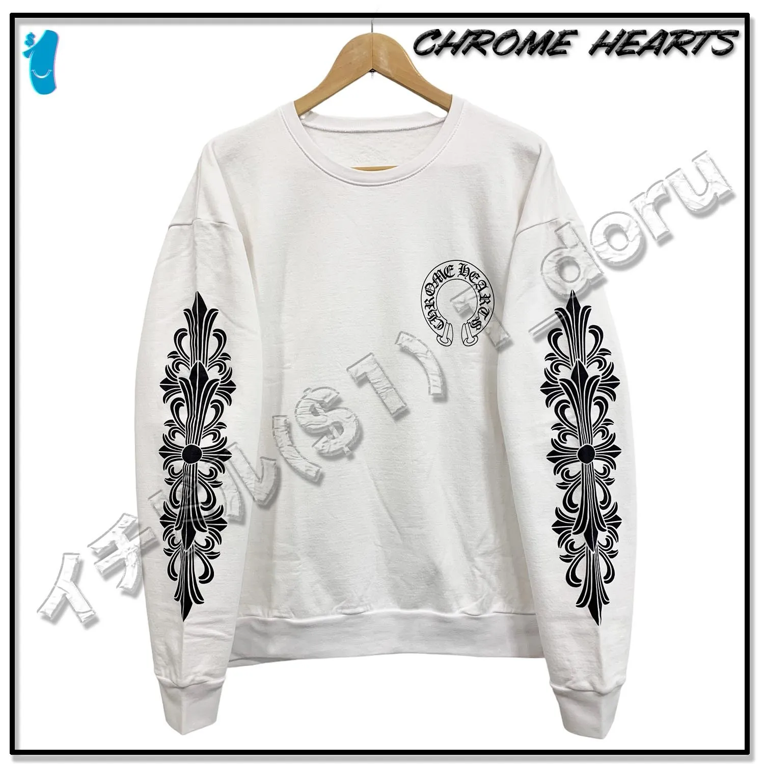 Unisex Cotton Logo Sweatshirts by CHROME HEARTS