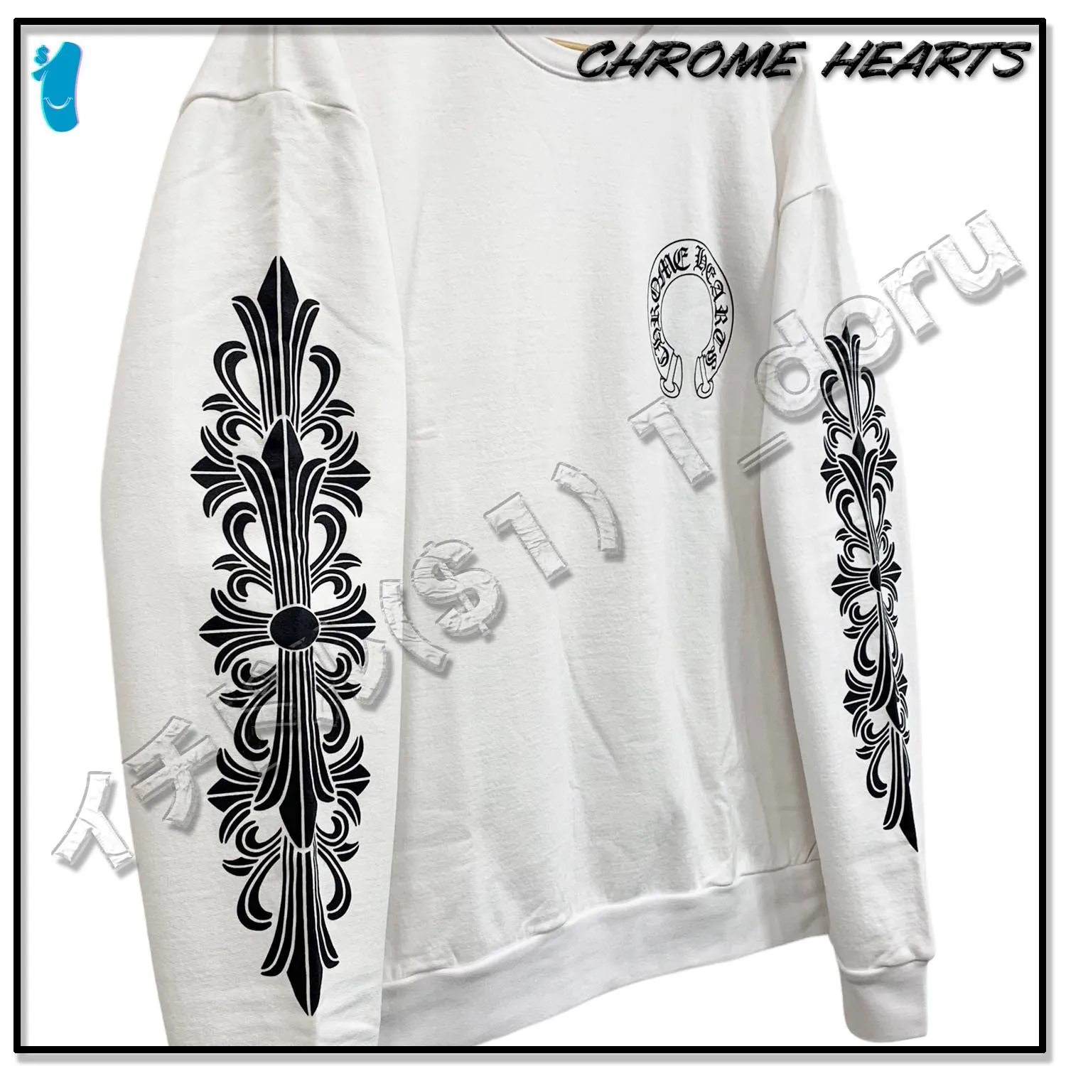 Unisex Cotton Logo Sweatshirts by CHROME HEARTS