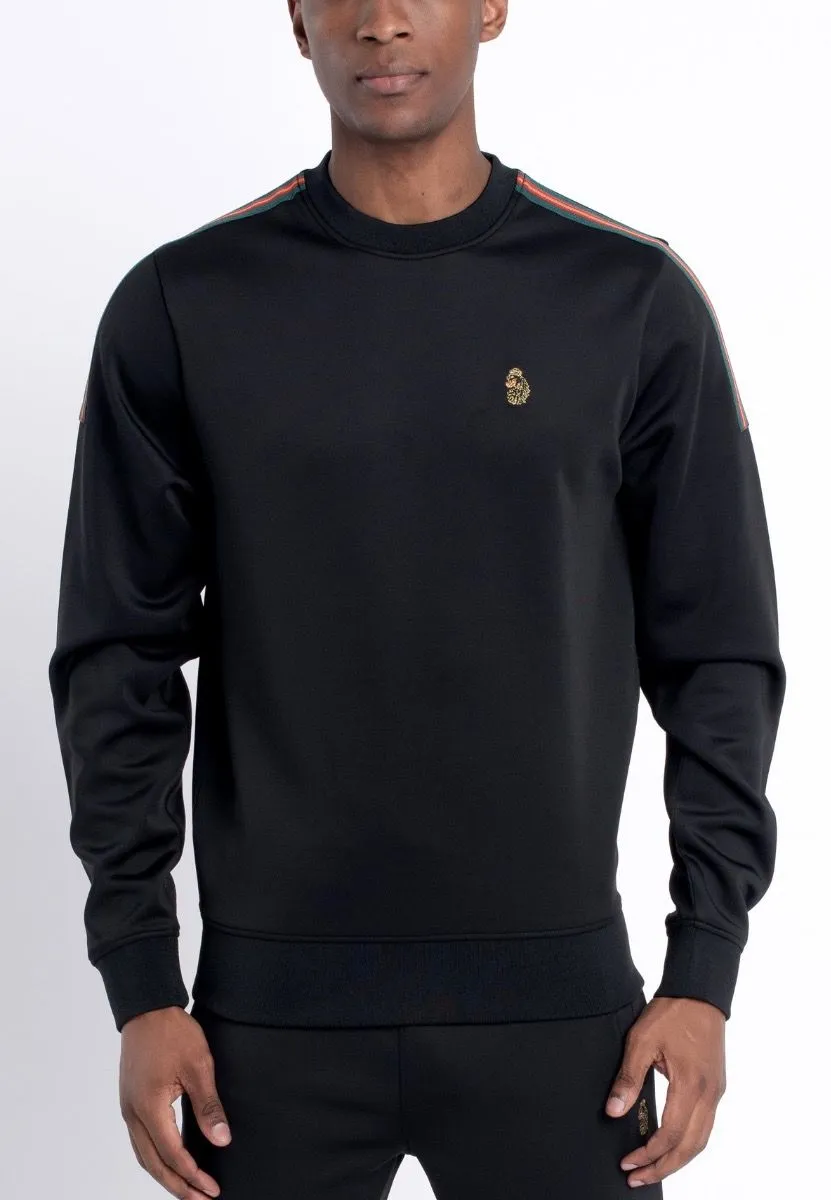 Jet Black Luke 1977 Lisbon Tape Crew Neck Sweatshirts