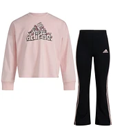 Macy's adidas Girls Long-Sleeve T-Shirt Pants Set