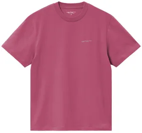 Magenta Tonic Script Embroidery Women's T-Shirt by Carhartt WIP