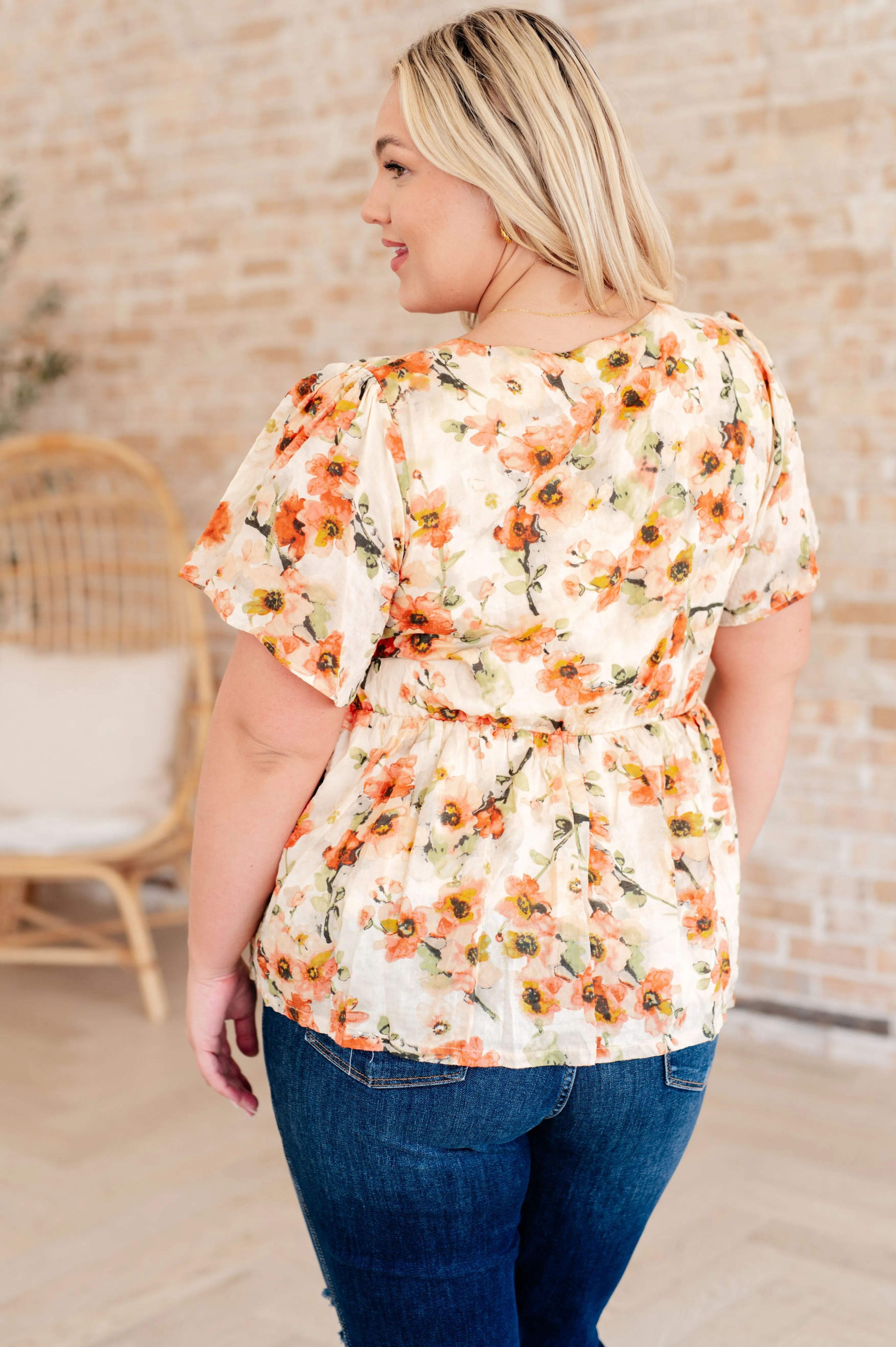 Square Neck Floral Blouse for Magic Dance