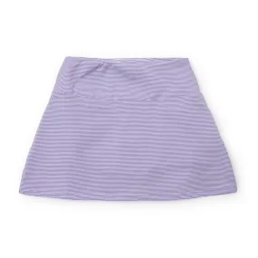 Margot Purple and White Striped Tiered Performance Skirt