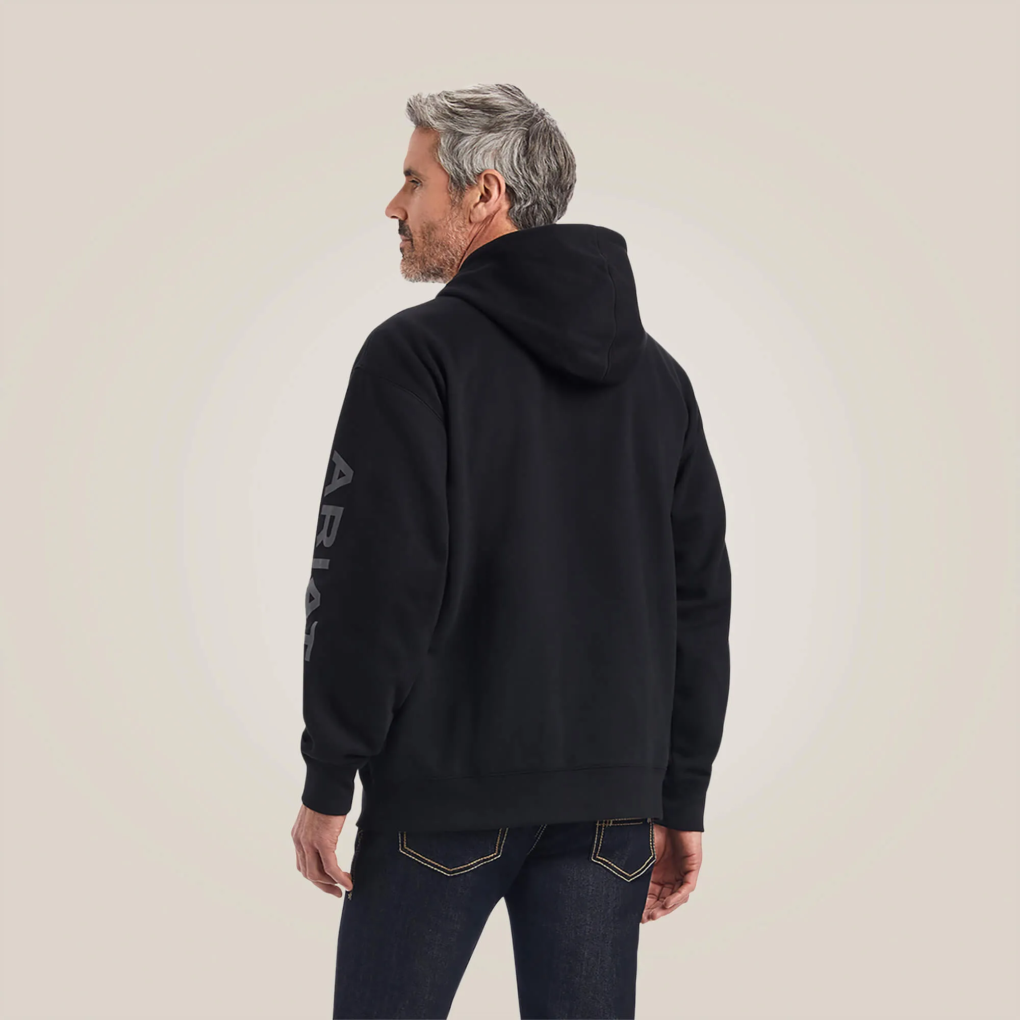 Men's Black Logo Hoodie