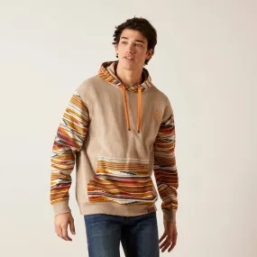 Men's Beige Chimayo Print Hoodie