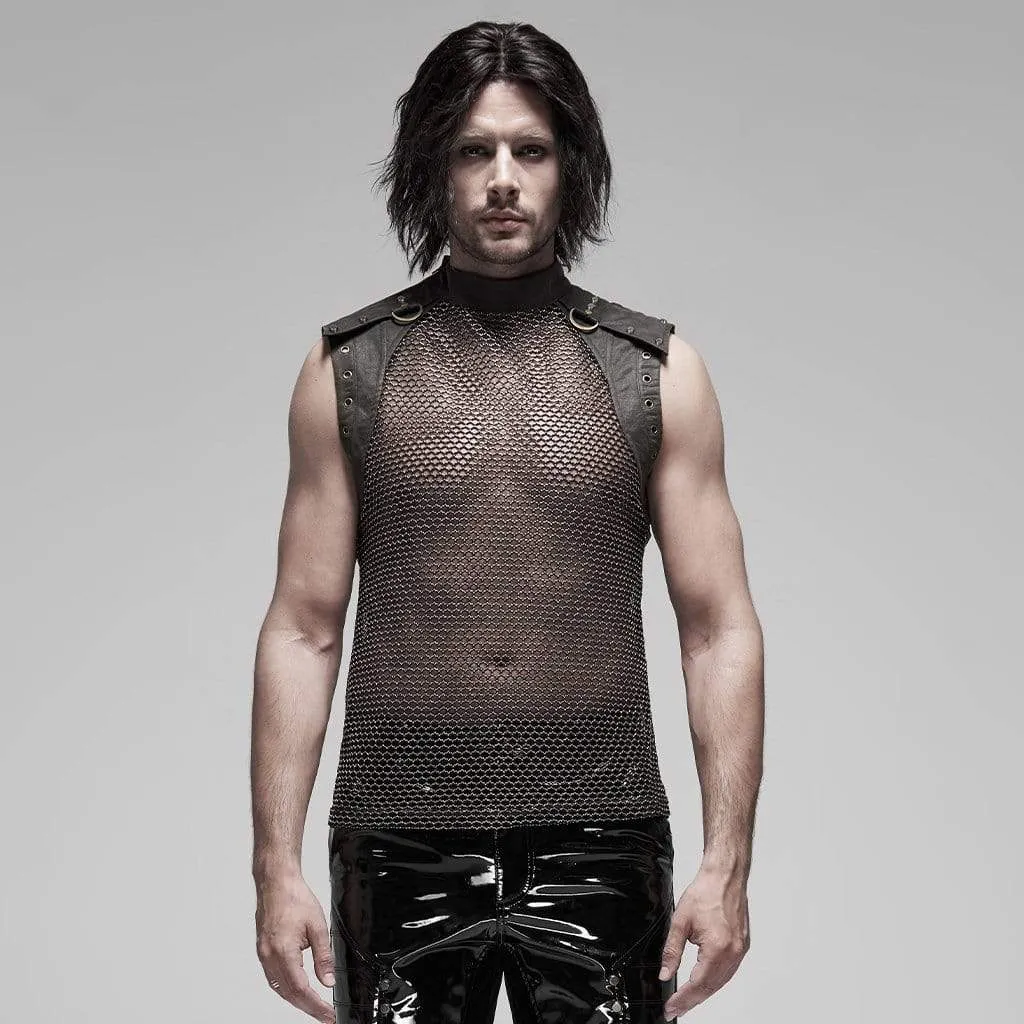 Punk See-through Mesh Vests