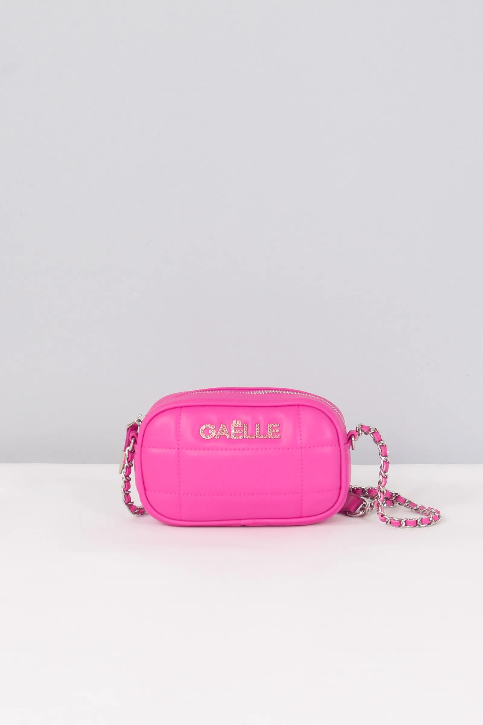 Small Quilted Fuchsia Stone Pochette