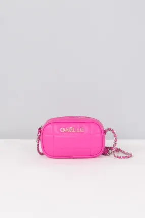 Small Quilted Fuchsia Stone Pochette