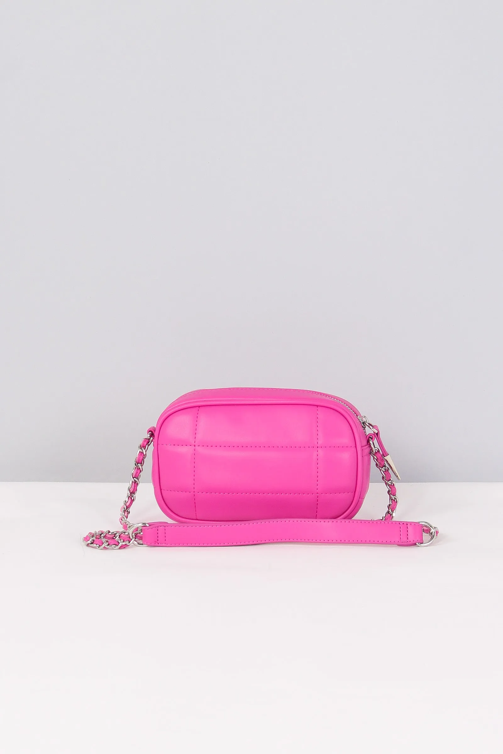 Small Quilted Fuchsia Stone Pochette