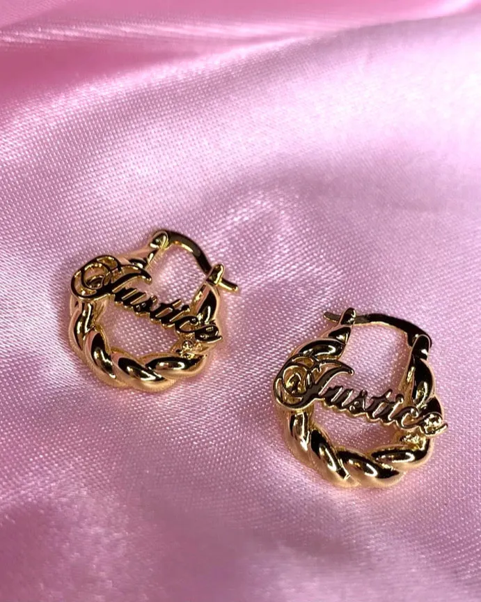 Small Twisted Hoop Earrings