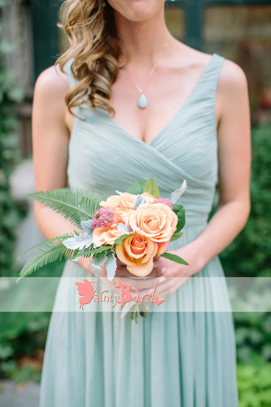 Unique Off White Wedding Gown with Bubble Pleating