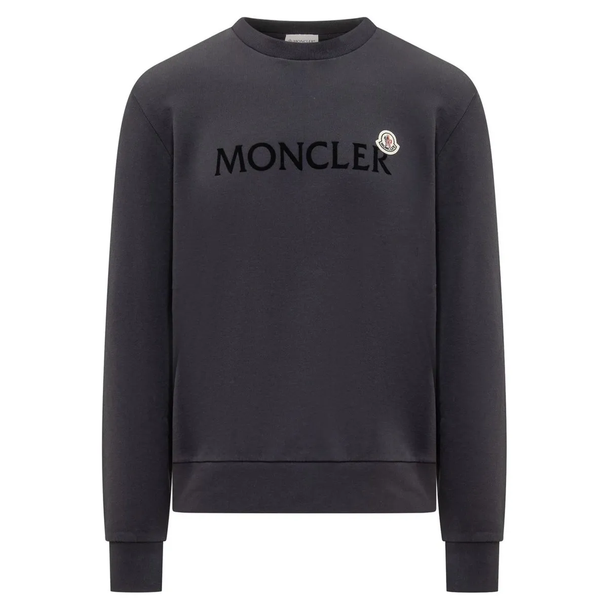 MONCLER Street Style Long Sleeve Plain Cotton Logo