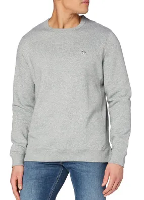 Original Penguin Sticker Pete Crewneck Sweatshirts Rain Heather