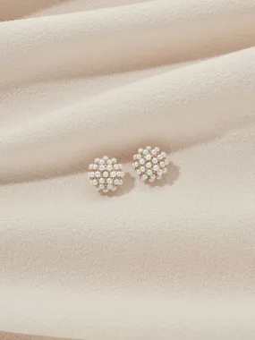 Small Pearl Pave Earrings