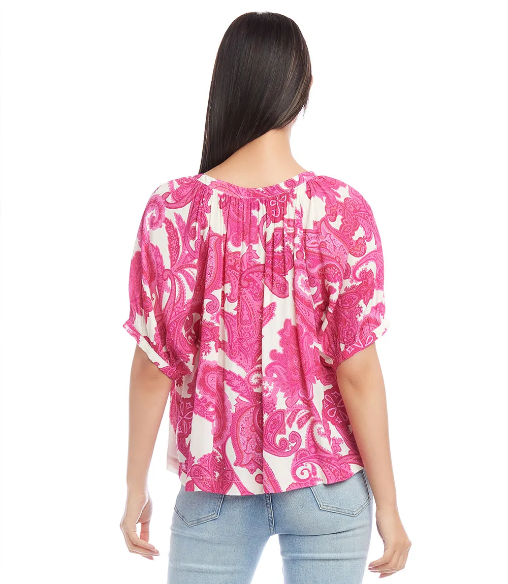 Short Sleeve Boho Blouse