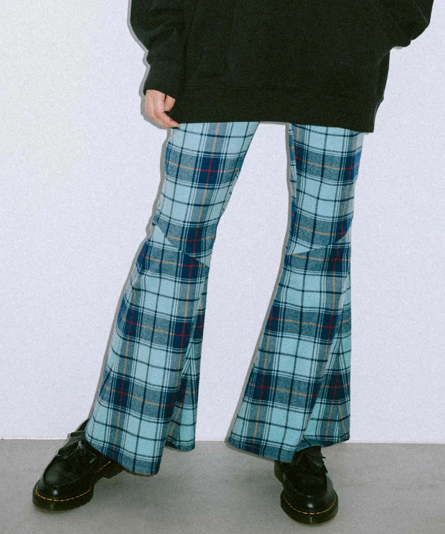 Plaid Flare Pants