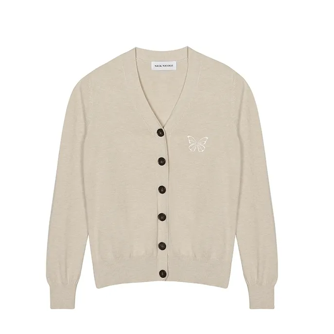 Street Style Plain Logo Cardigans