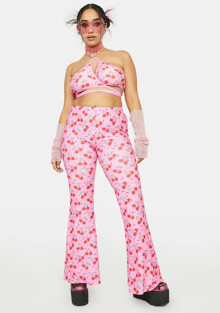 Plus Cherrylicious Flare Pants