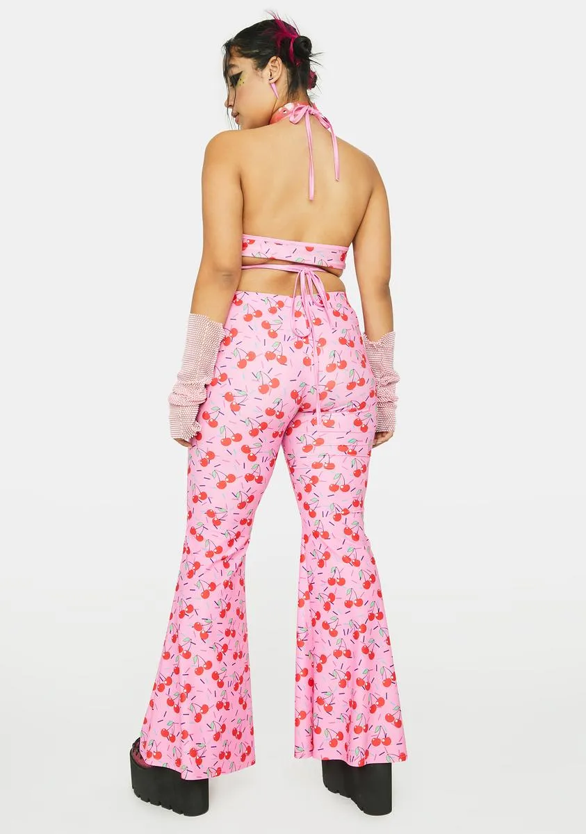 Plus Cherrylicious Flare Pants