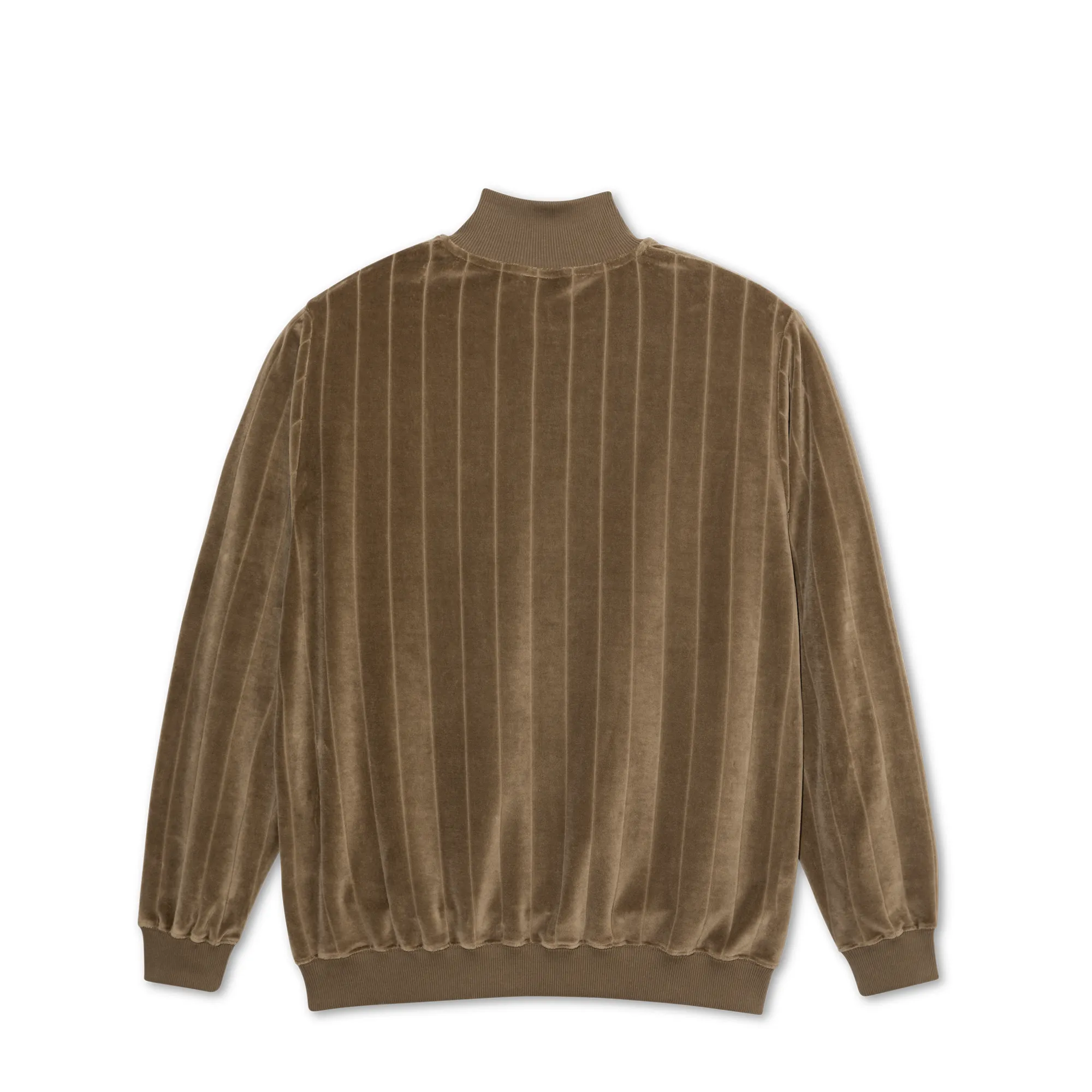 Polar Skate Co. Stripe Velour Beech Zip Neck Sweatshirt