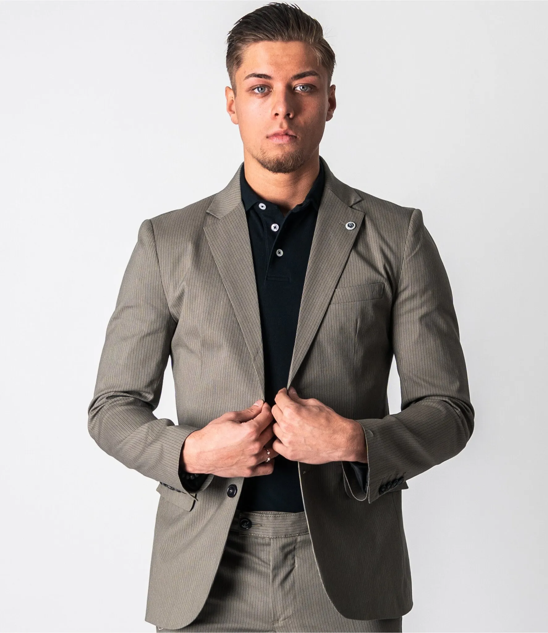 PRAIANO-B Army Slim Fit Blazers by Zumo