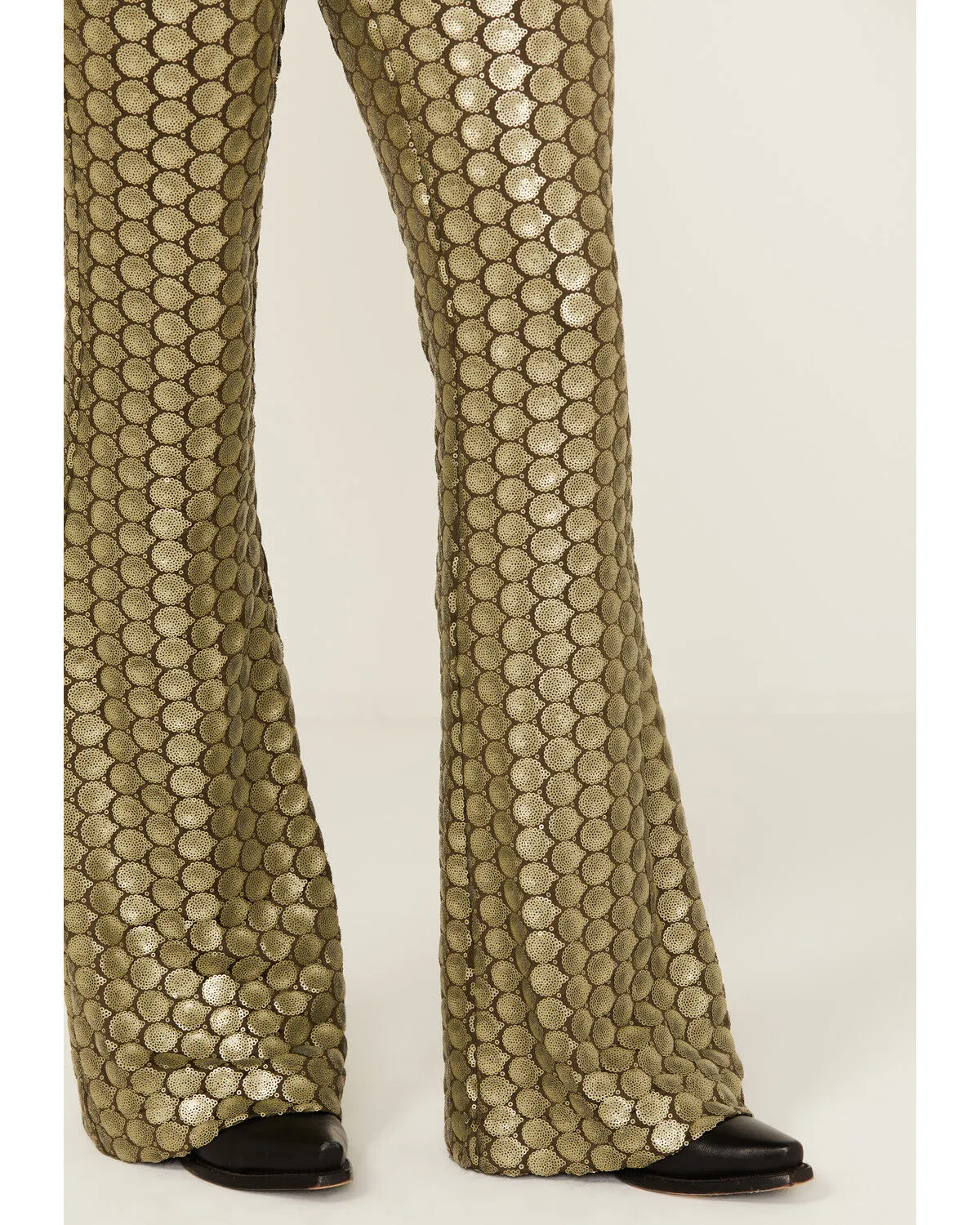 Free People Women Wilder Days Sequins Flare Pants