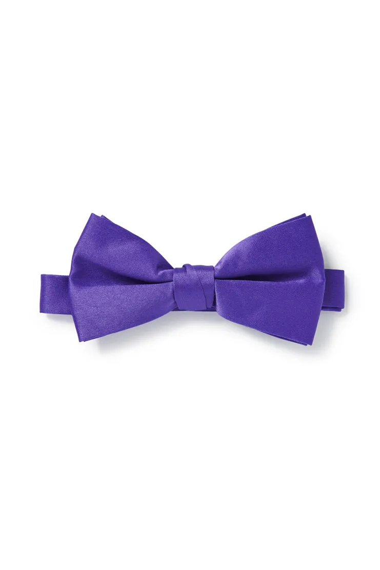 Purple Satin Bow Tie