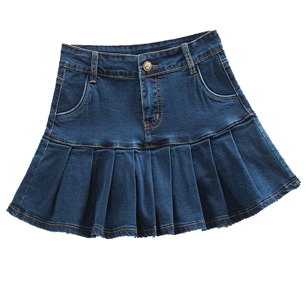 Denim Women's Mini Skirt Korean Summer Fashion Streetwear