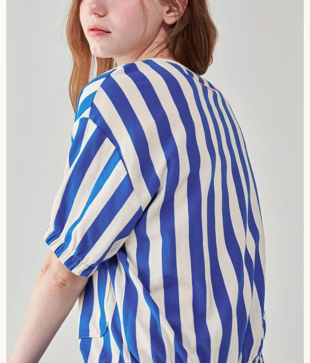 Striped Heart Street Style Short Sleeves Logo Cardigans by Ronron