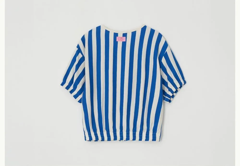 Striped Heart Street Style Short Sleeves Logo Cardigans by Ronron