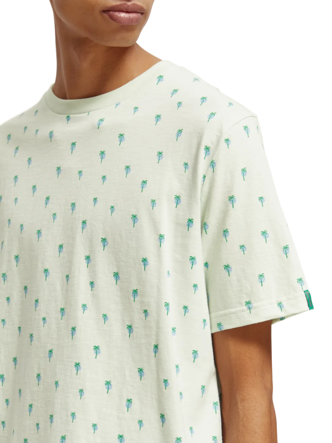 Mini Palm Print Tee Mint