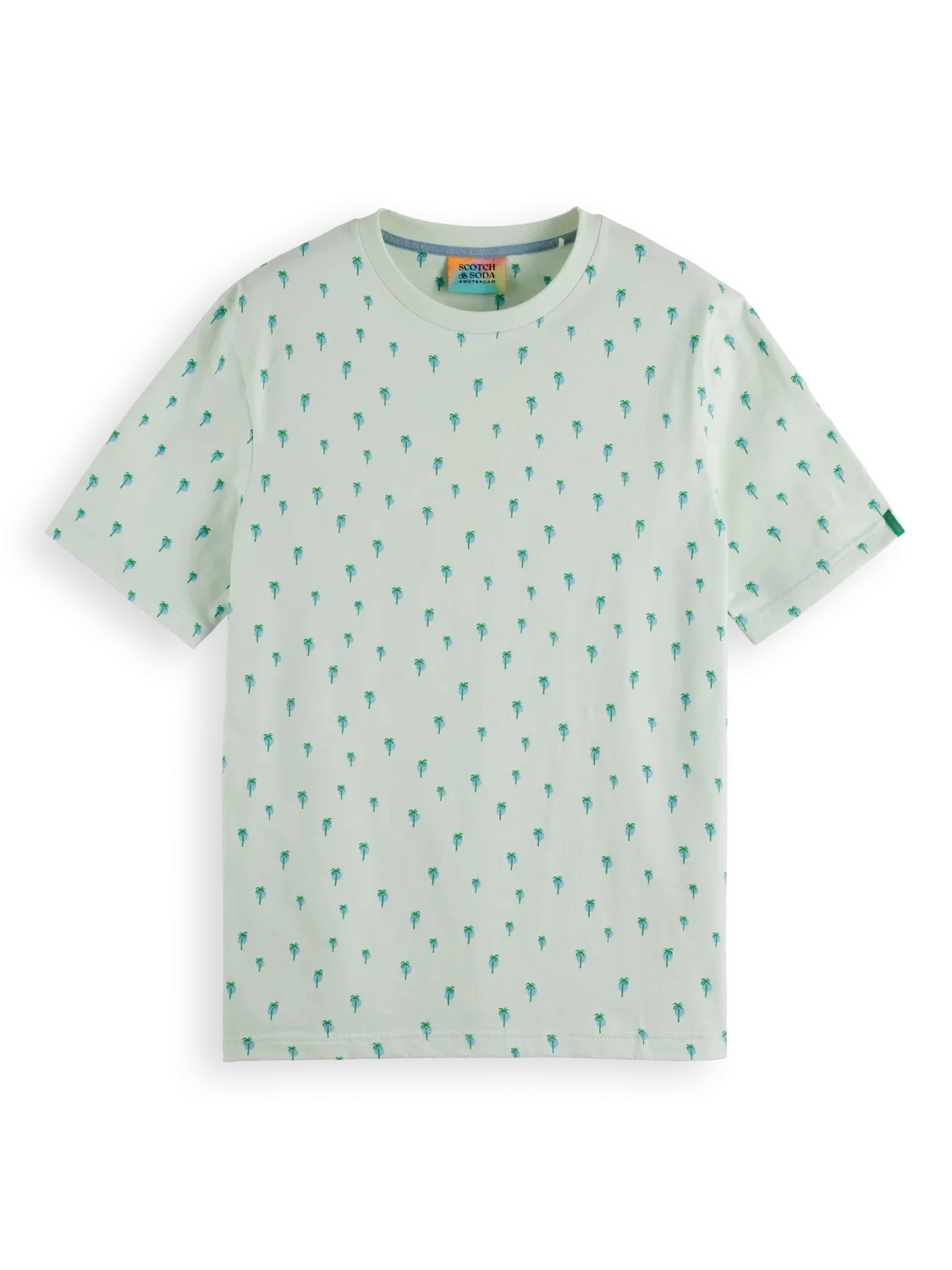 Mini Palm Print Tee Mint