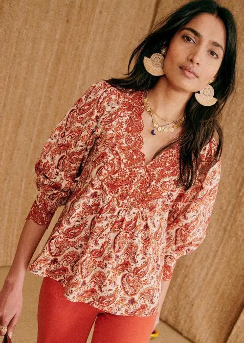 Floral Paisley Cotton Shirt